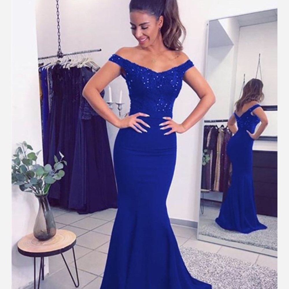 Royal blue prom dress